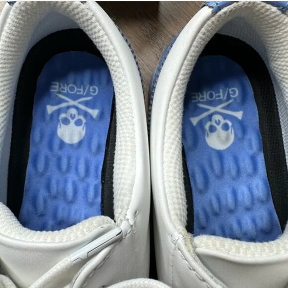 G/FORE Womens Cap Toe Gallivanter White Blue Golf Shoes US 8 NWT - Picture 8 of 9